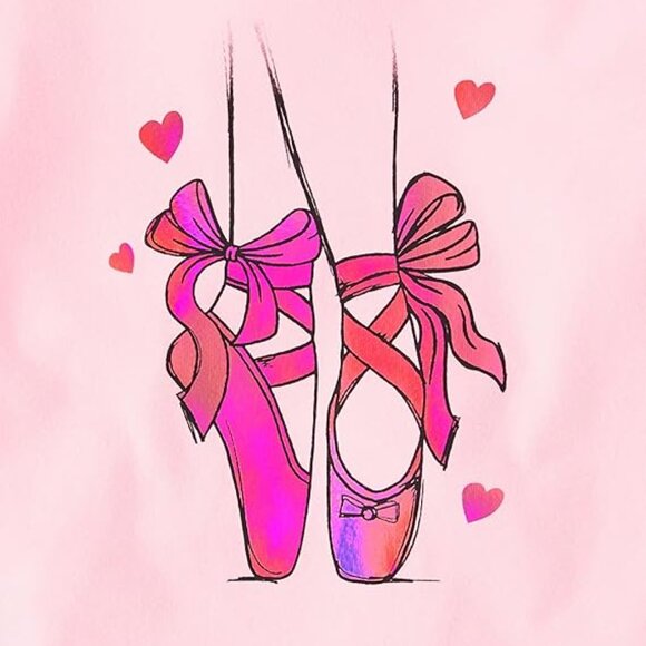 Children's Place, NWT, Ballet Shoes Long Sleeve T-Shirt - Picture 2 of 4